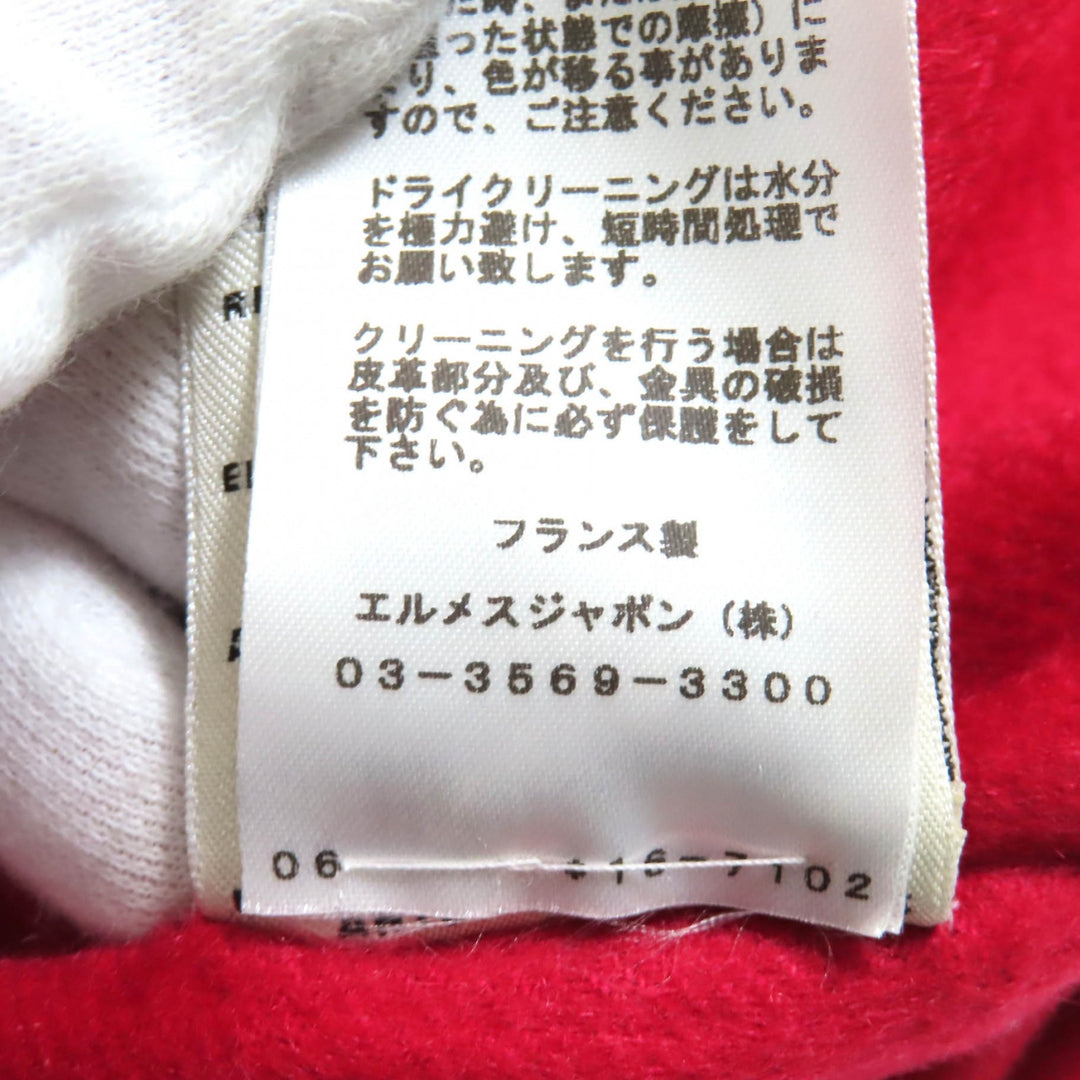 Excellent HERMES poncho Red cashmere Women 36