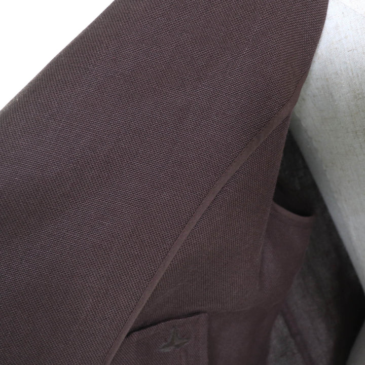 Great HERMES Jacket Brown linen Women 36