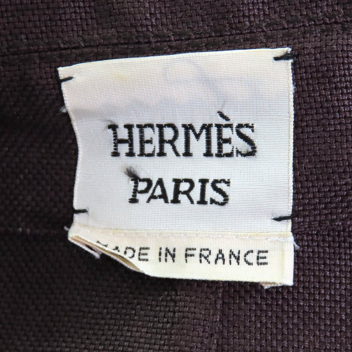 Great HERMES Jacket Brown linen Women 36