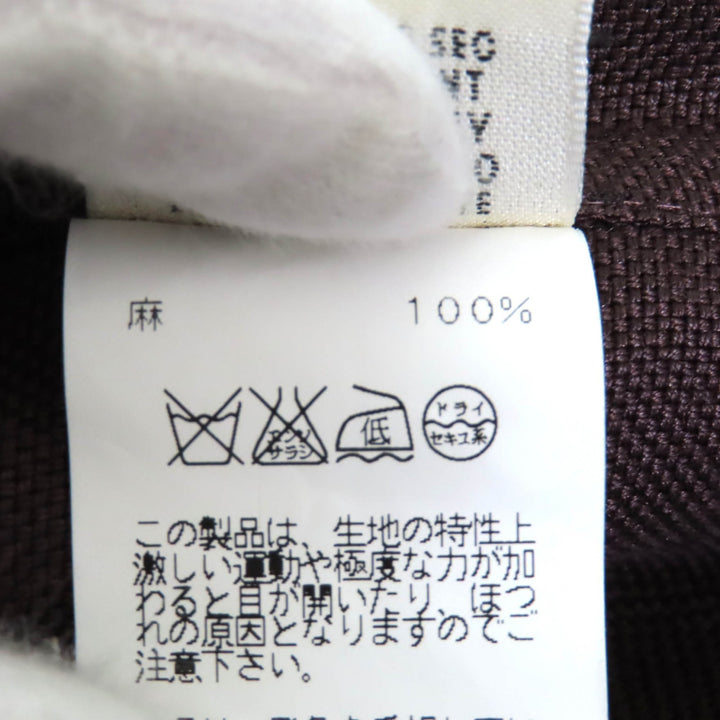 Great HERMES Jacket Brown linen Women 36