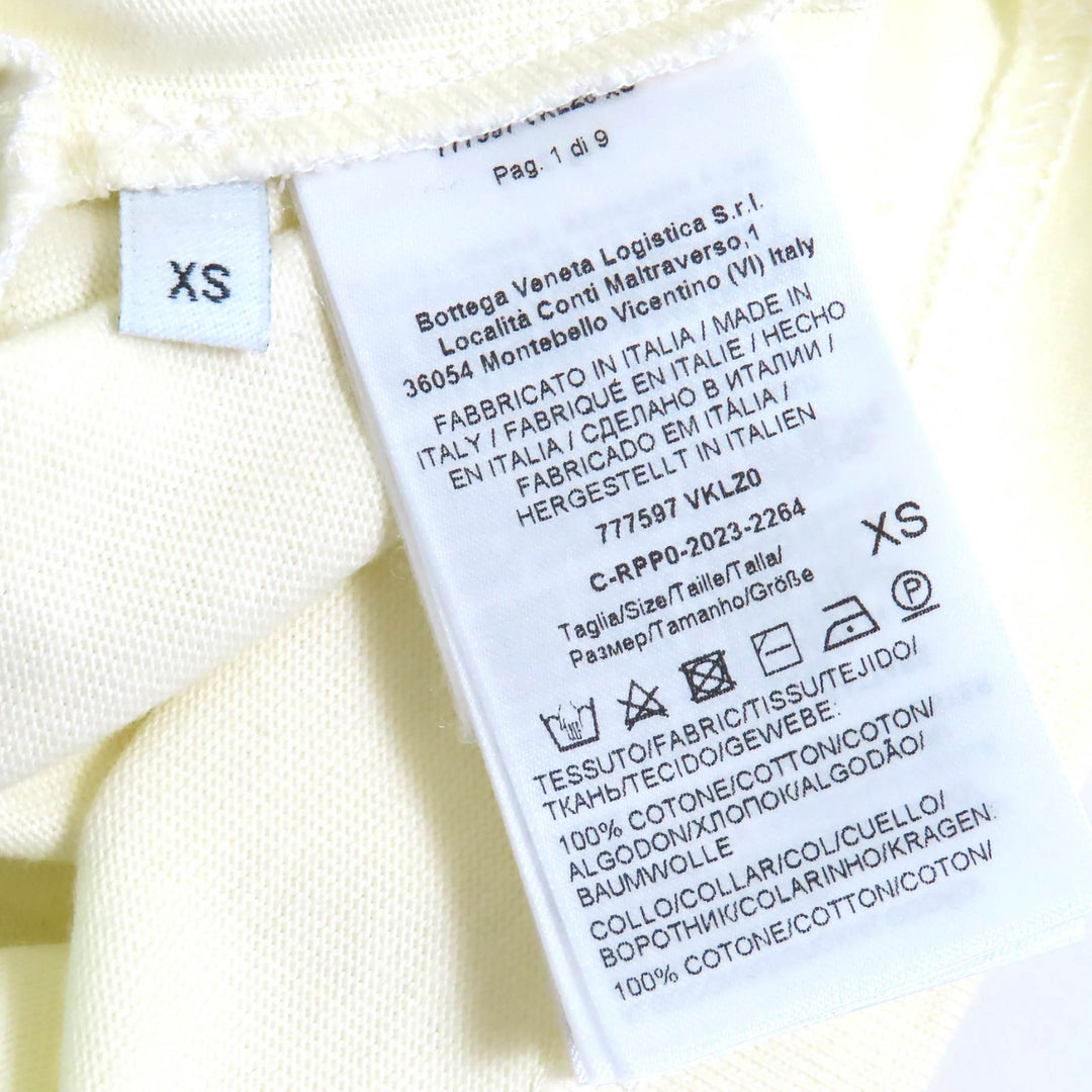 Great BOTTEGAVENETA Short sleeve T-shirt crew neck cropped Cream type XS 777597
