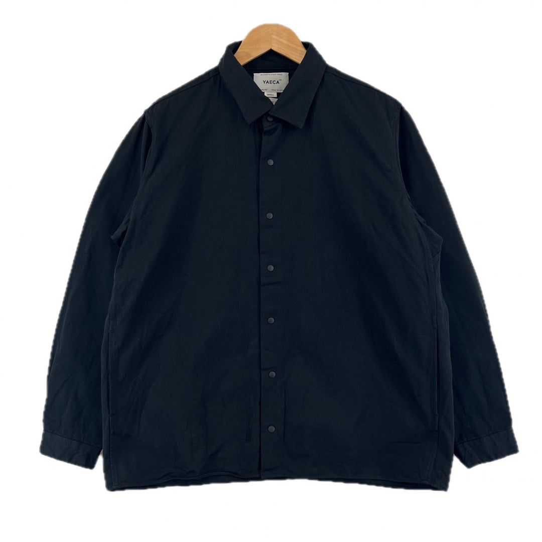 Great YAECA Long sleeve shirt Comfort shirt black cotton mens S 14127