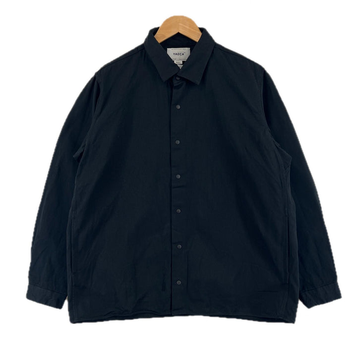 Great YAECA Long sleeve shirt Comfort shirt black cotton mens S 14127
