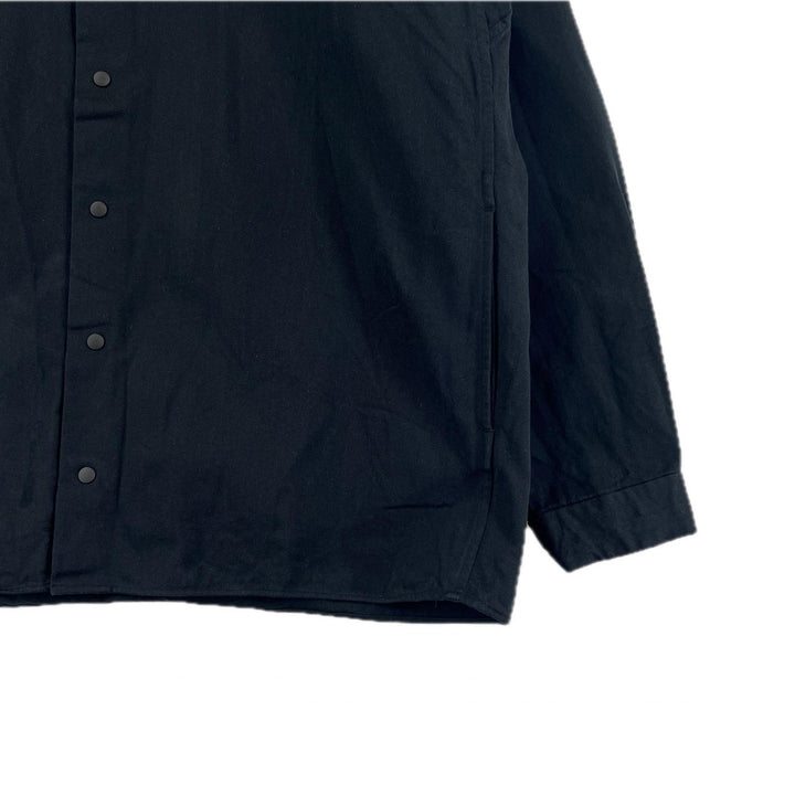 Great YAECA Long sleeve shirt Comfort shirt black cotton mens S 14127