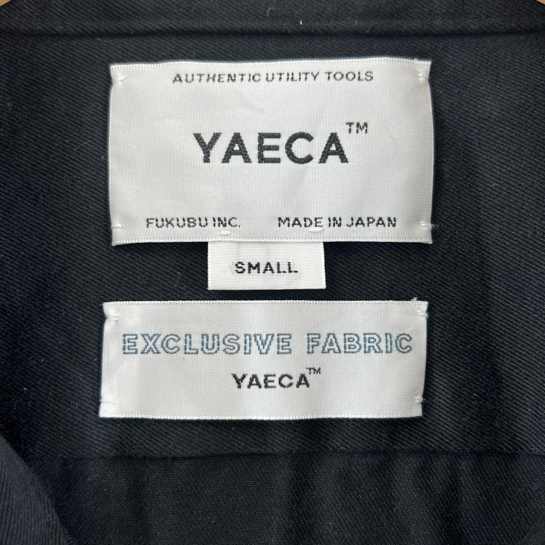 Great YAECA Long sleeve shirt Comfort shirt black cotton mens S 14127
