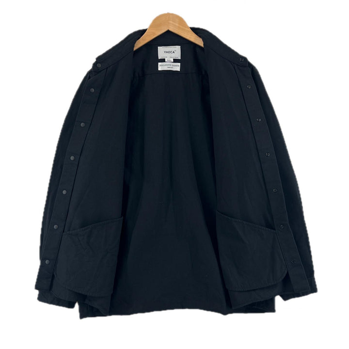 Great YAECA Long sleeve shirt Comfort shirt black cotton mens S 14127