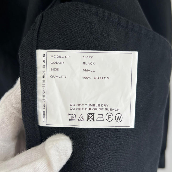 Great YAECA Long sleeve shirt Comfort shirt black cotton mens S 14127