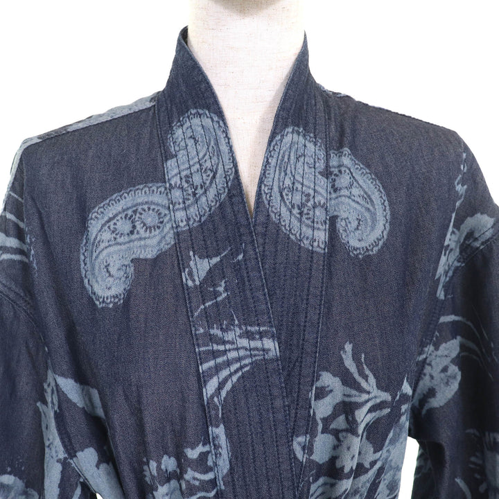 Excellent Christian Dior shirt Bee embroidery belted kimono-style 40 122V28A3389
