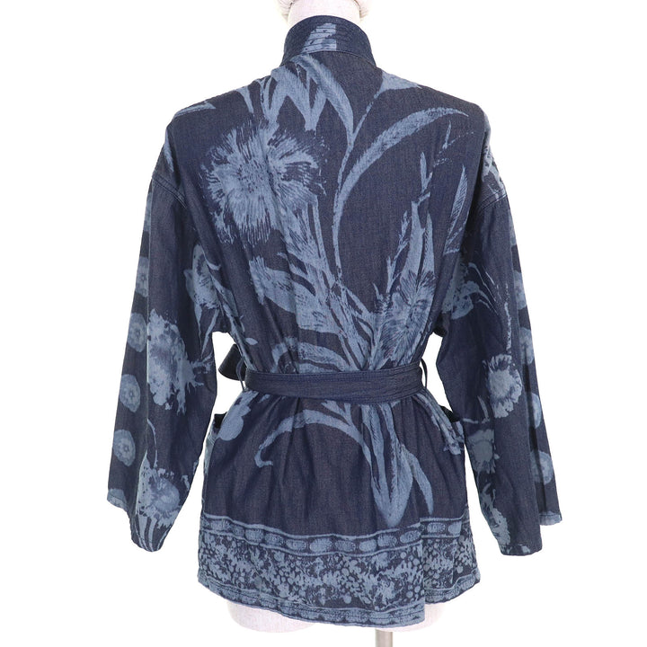 Excellent Christian Dior shirt Bee embroidery belted kimono-style 40 122V28A3389