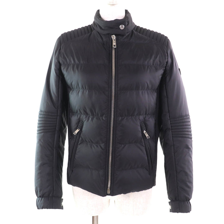 Great PRADA Down jacket Triangle logo ZIP UP black polyamide Women 42 290545