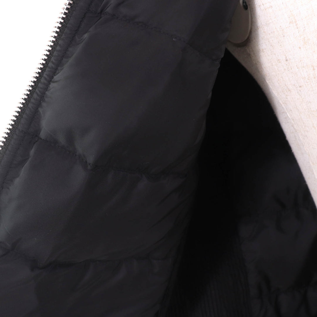 Great PRADA Down jacket Triangle logo ZIP UP black polyamide Women 42 290545