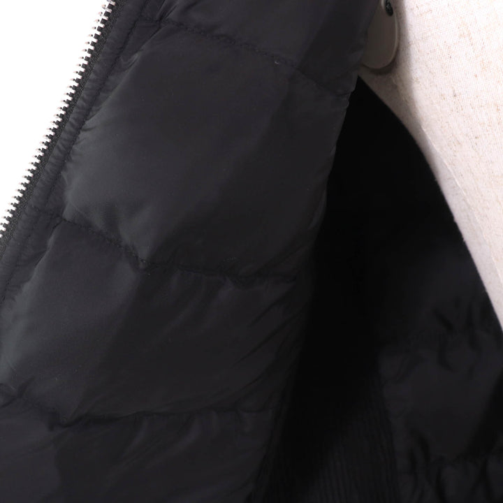 Great PRADA Down jacket Triangle logo ZIP UP black polyamide Women 42 290545
