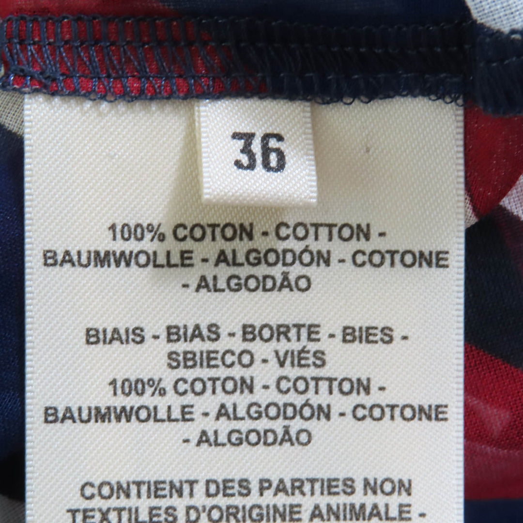 Excellent HERMES one piece Belted Canoe Pareo Tunic Multi cotton Women 36