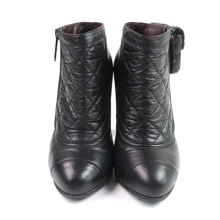 Great CHANEL Ankle boots black leather Women 36 G26164