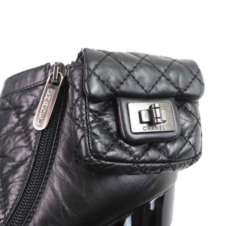 Great CHANEL Ankle boots black leather Women 36 G26164