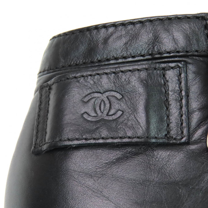 Great CHANEL Ankle boots black leather Women 36 G26164