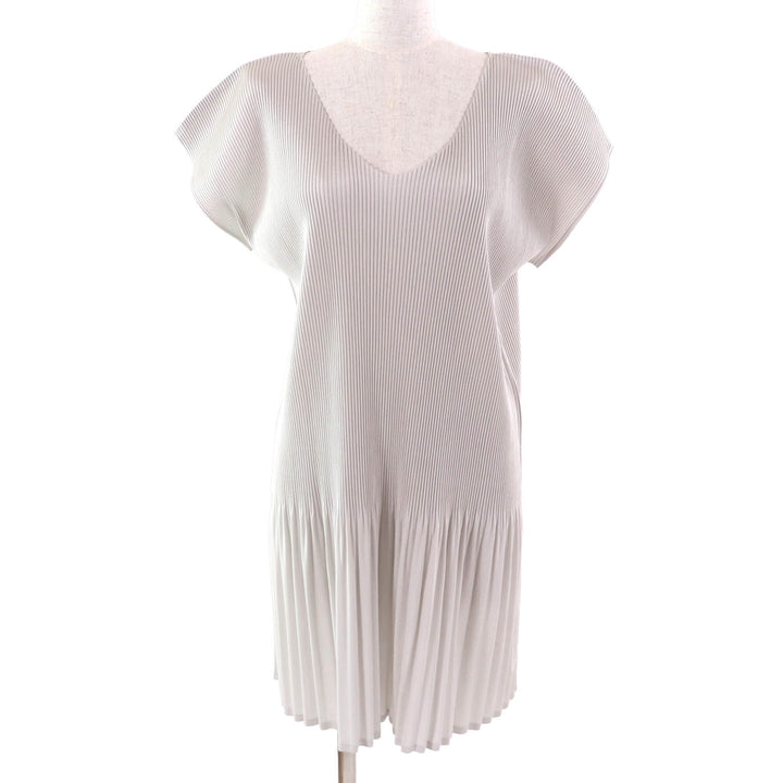 Excellent PLEATS PLEASE Tunic Pleated dress with contrasting design 3 PP31-FT275