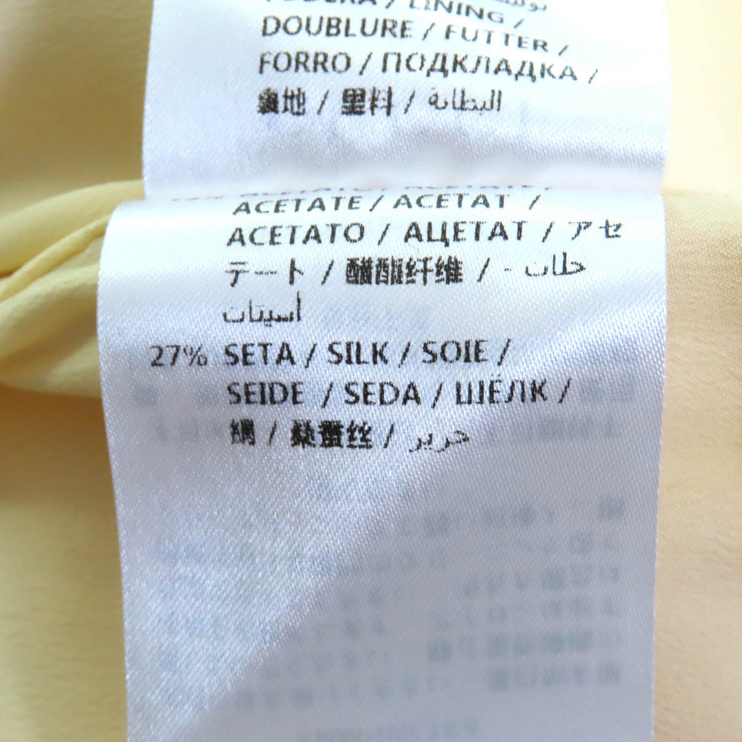 Excellent GUCCI Tight Skirt GG pattern knee-length Ivory navy wool Women 36