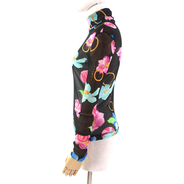 Excellent LEONARD SPORT T-shirt Flower Print Mesh Long Sleeve Multi polyester38