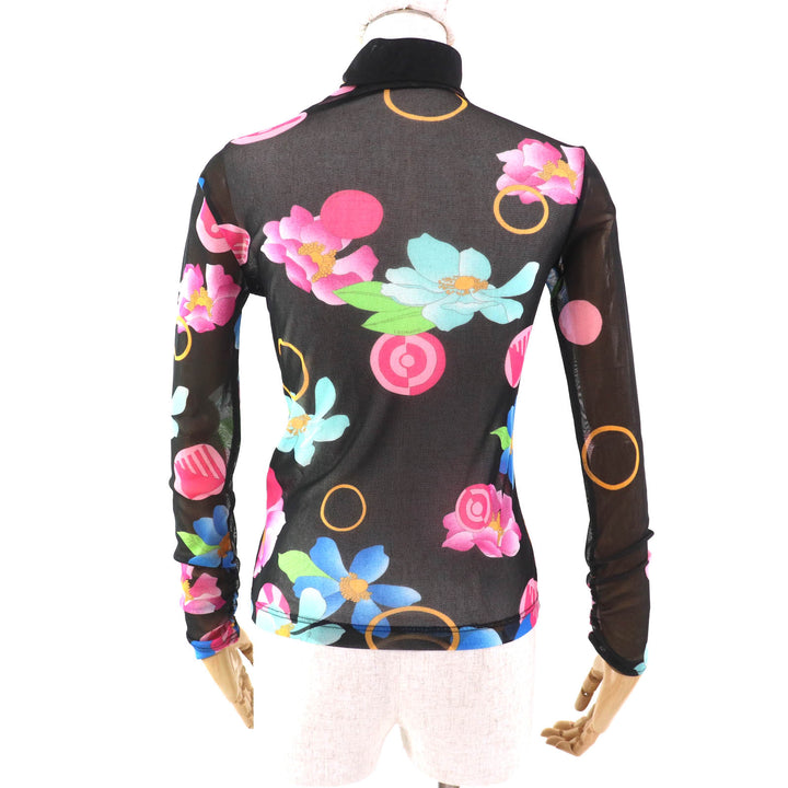Excellent LEONARD SPORT T-shirt Flower Print Mesh Long Sleeve Multi polyester38
