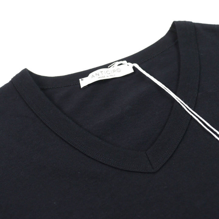 Pristine ANTICIPO Short sleeve T-shirt INZOLIA smooth cotton, V-neck, 44