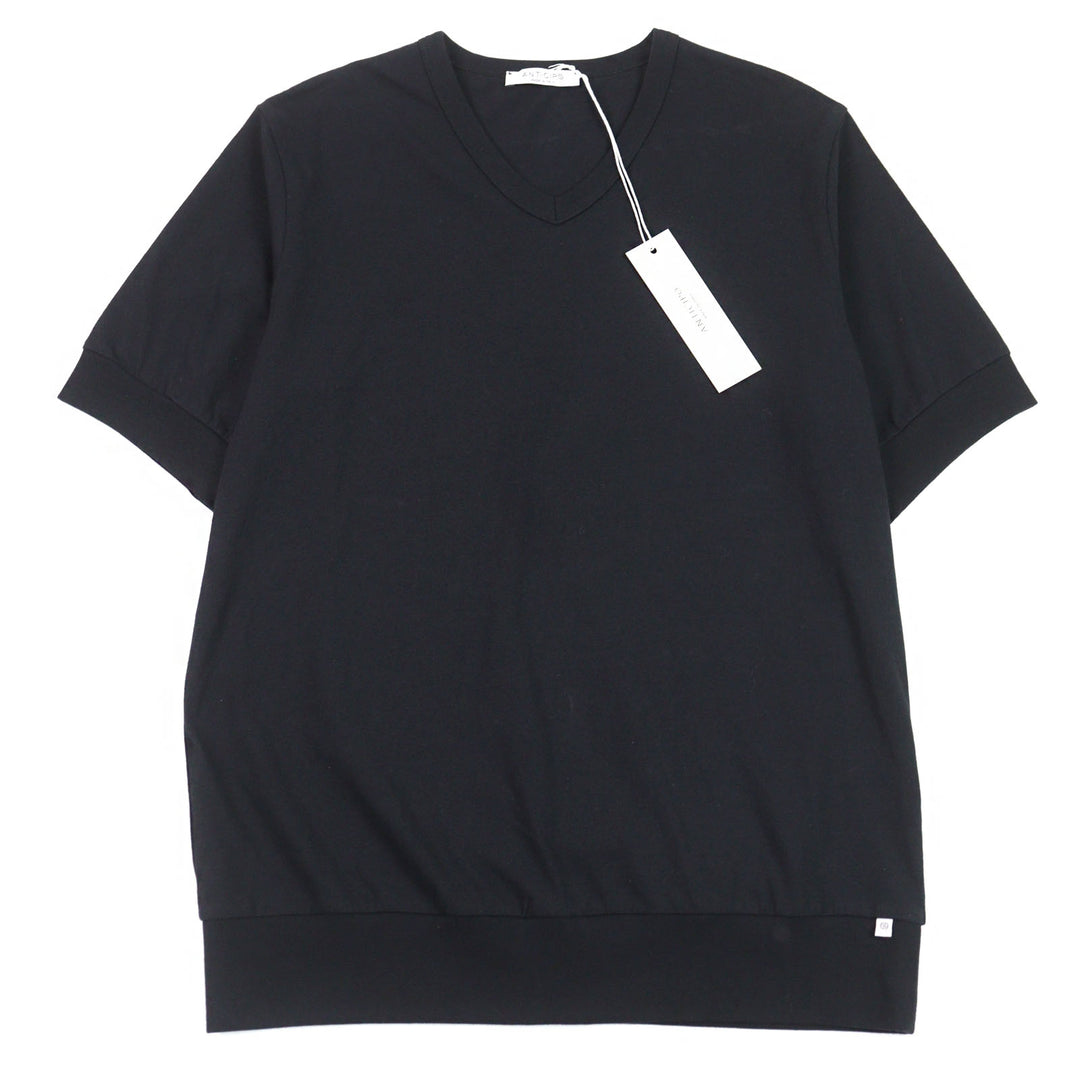 Pristine ANTICIPO Short sleeve T-shirt INZOLIA smooth cotton, V-neck, 44