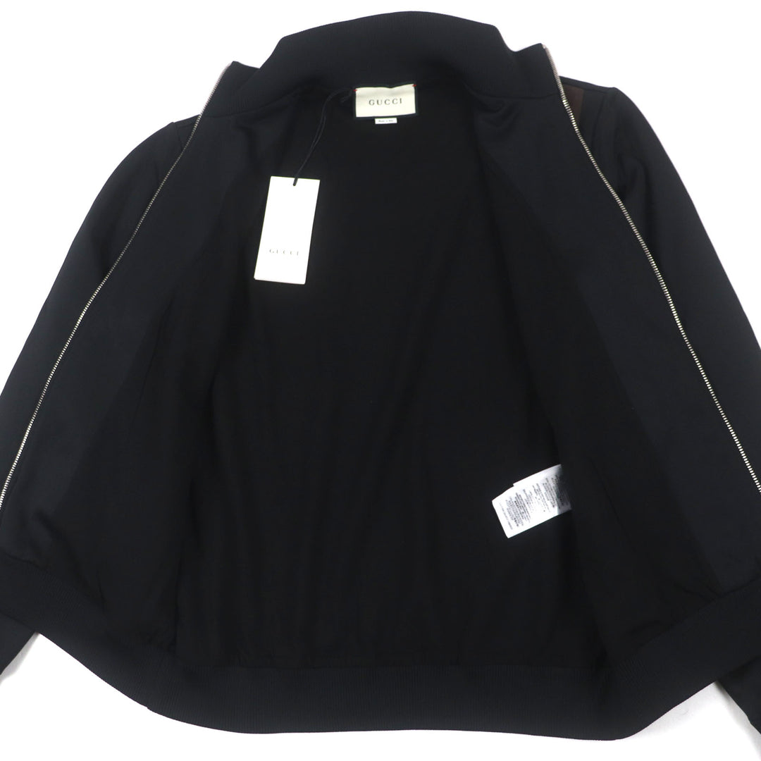 Pristine GUCCI Track jacket Zip up black polyester mens M 615731