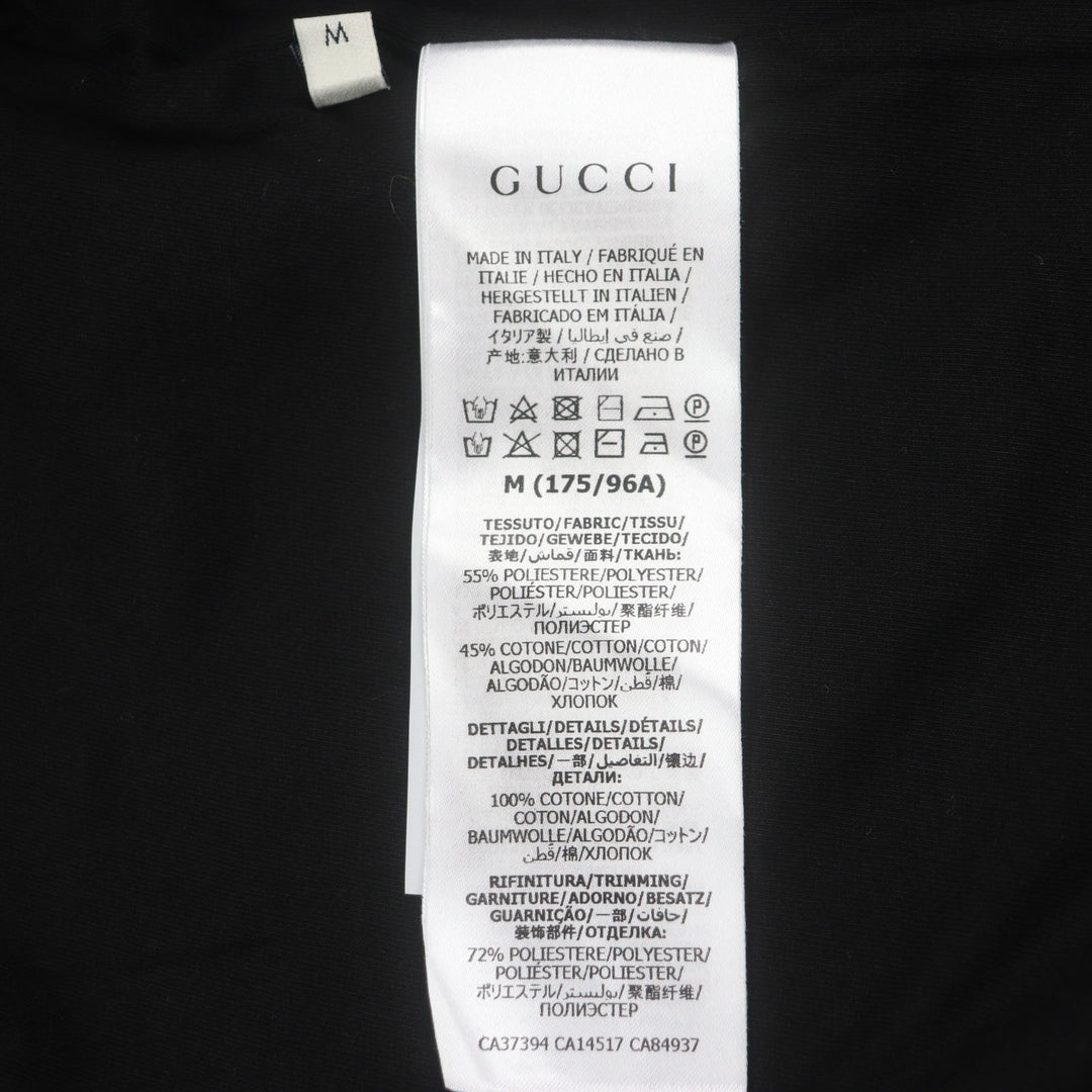 Pristine GUCCI Track jacket Zip up black polyester mens M 615731