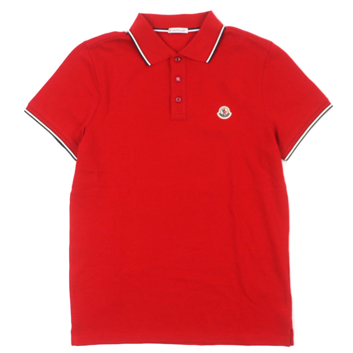Pristine MONCLER Short sleeve polo shirt Logo button Patch Short sleeve mens S