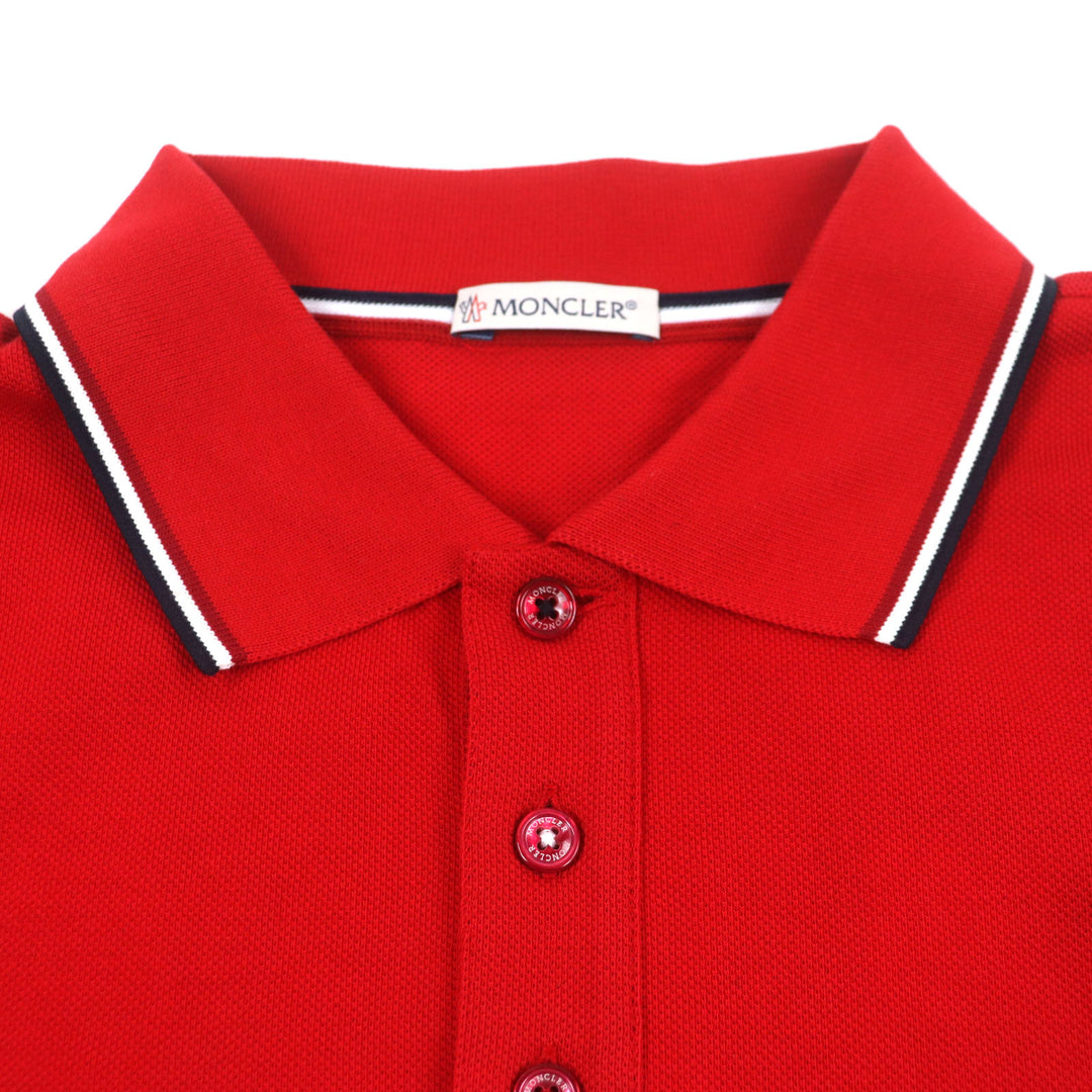 Pristine MONCLER Short sleeve polo shirt Logo button Patch Short sleeve mens S