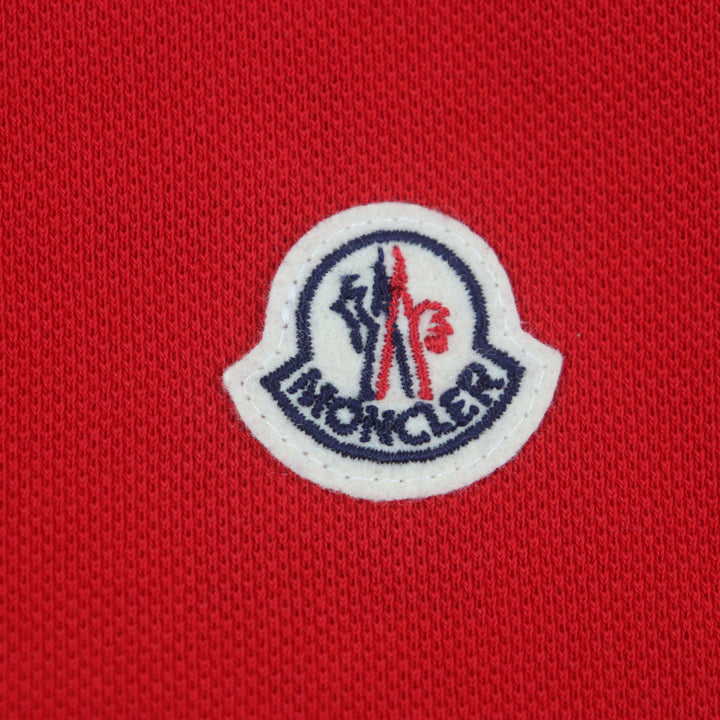 Pristine MONCLER Short sleeve polo shirt Logo button Patch Short sleeve mens S