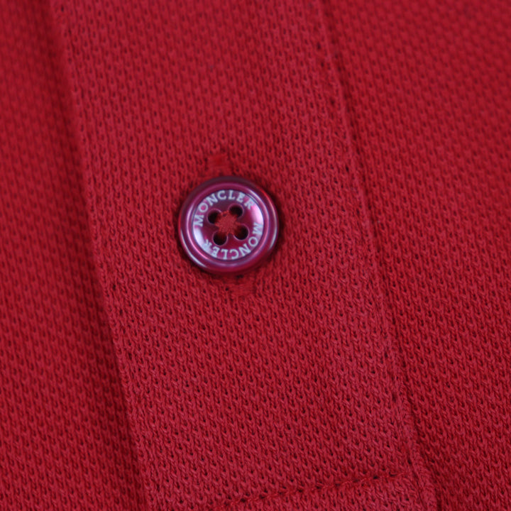 Pristine MONCLER Short sleeve polo shirt Logo button Patch Short sleeve mens S