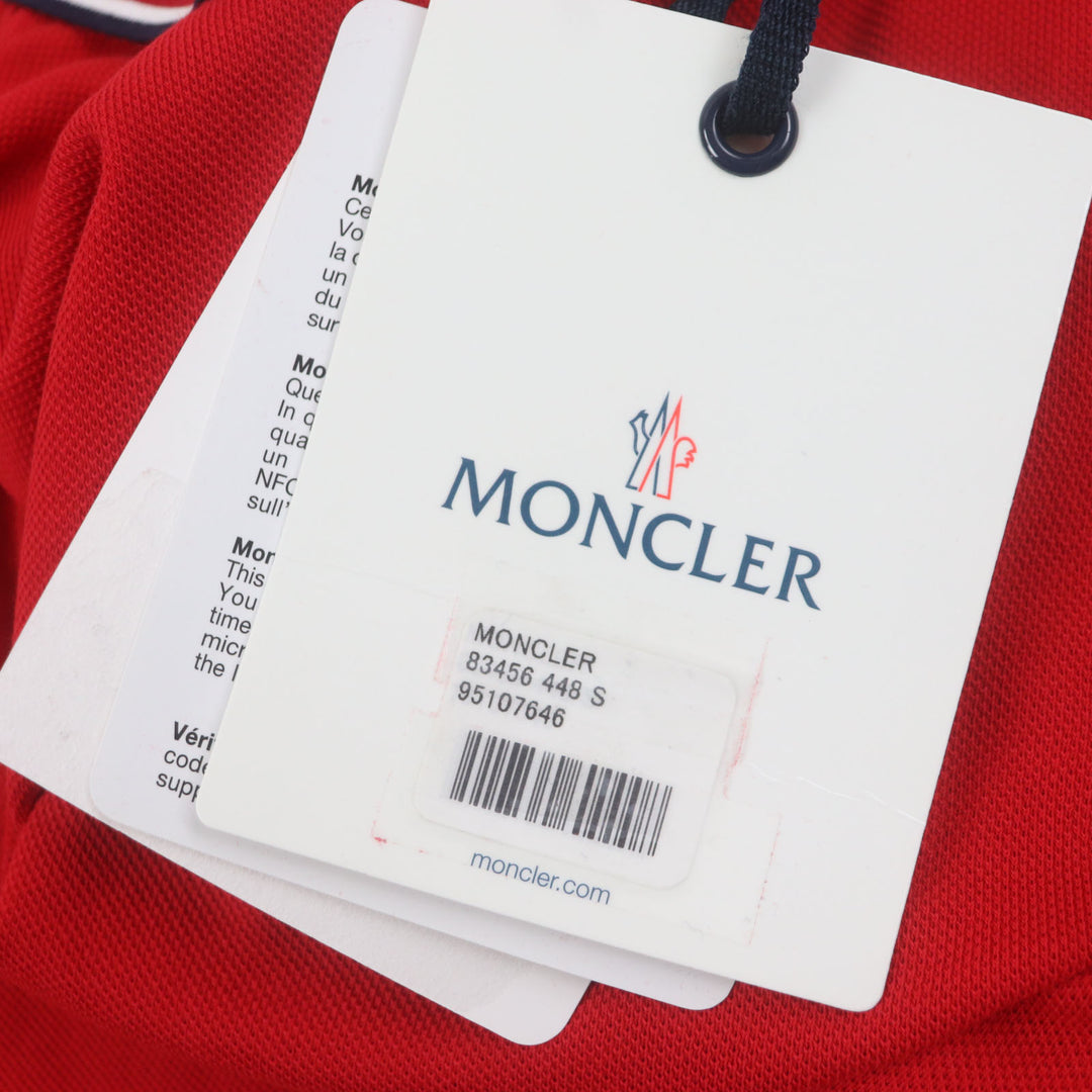Pristine MONCLER Short sleeve polo shirt Logo button Patch Short sleeve mens S