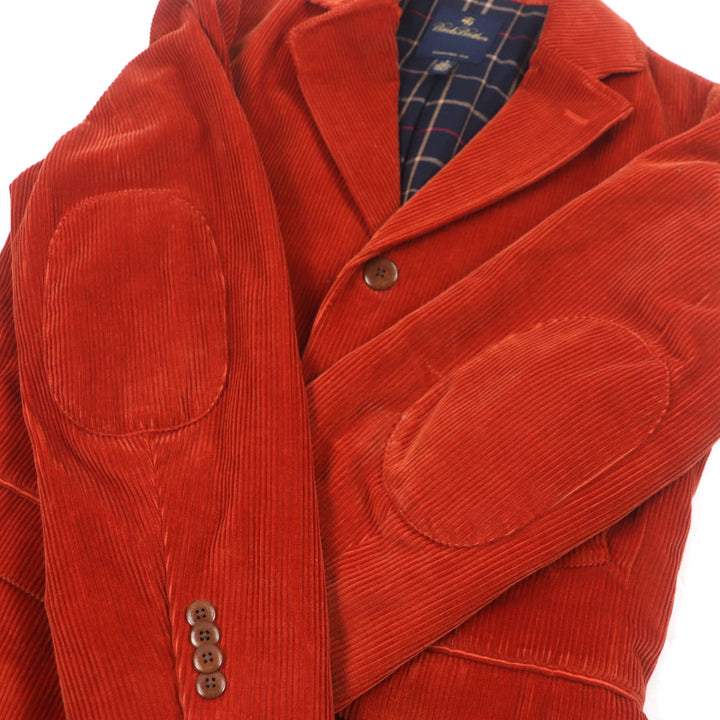 Excellent Brooks Brothers tailored jacket Orange cotton mens S