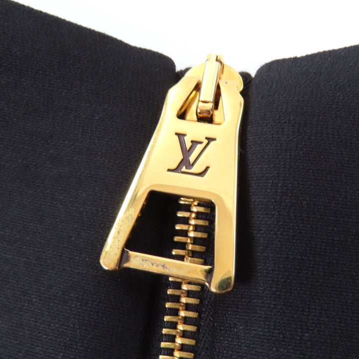 Discounted Excellent LOUIS VUITTON Overall Button-waist Mikado playsuit black wool Women 34