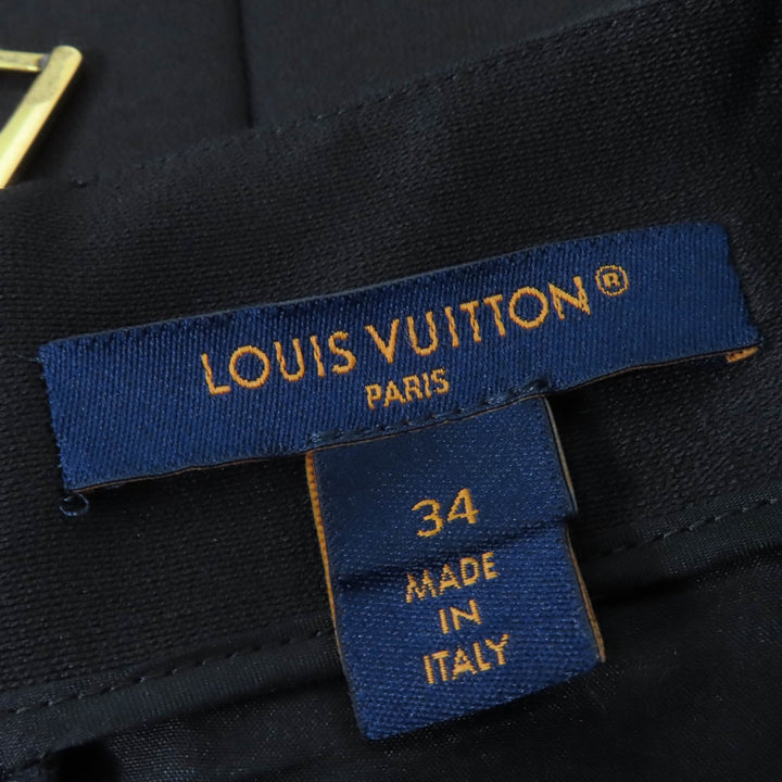 Discounted Excellent LOUIS VUITTON Overall Button-waist Mikado playsuit black wool Women 34
