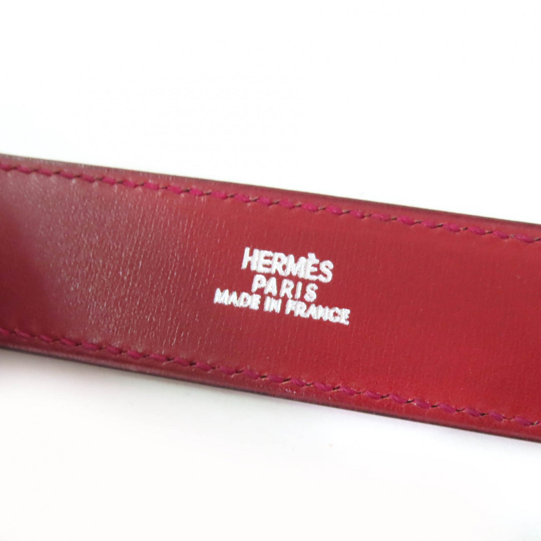 Great HERMES bracelet Artemis Bracelet Bangle Bordeaux leather Women M
