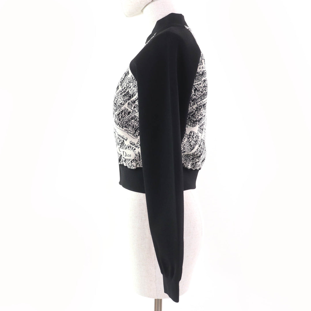 Christian Dior Plan de Paris raglan sleeve bomber jacket black 40 324V50AM505