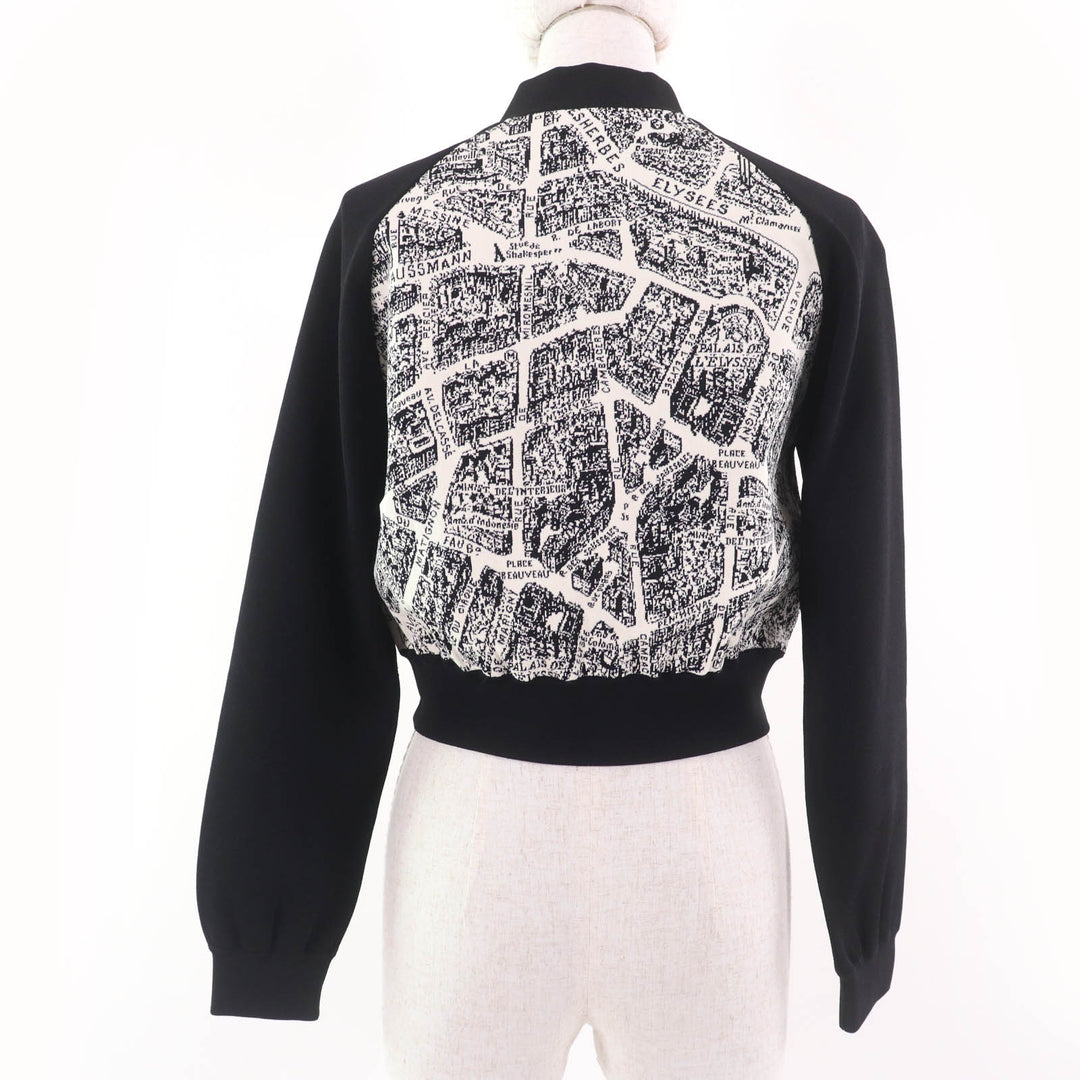 Christian Dior Plan de Paris raglan sleeve bomber jacket black 40 324V50AM505