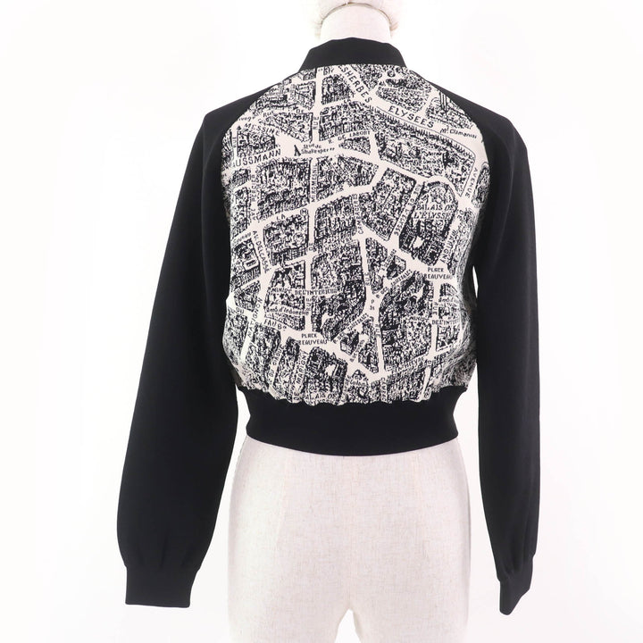 Christian Dior Plan de Paris raglan sleeve bomber jacket black 40 324V50AM505