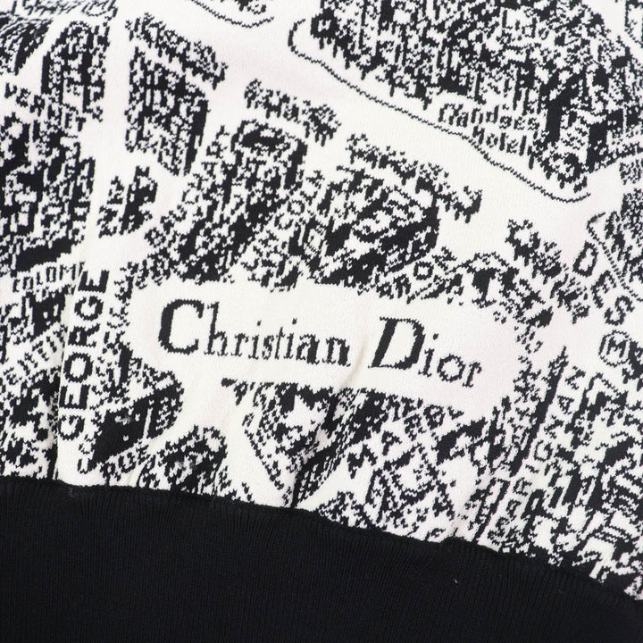 Christian Dior Plan de Paris raglan sleeve bomber jacket black 40 324V50AM505