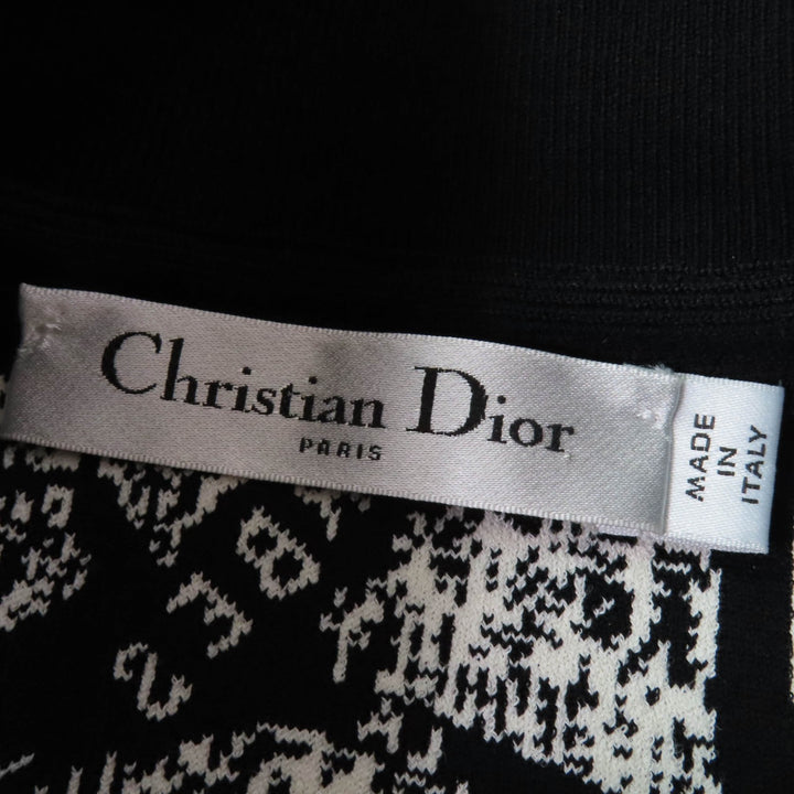 Excellent Christian Dior cardigan Plan de Paris black Rayon Women 40 324V50AM505