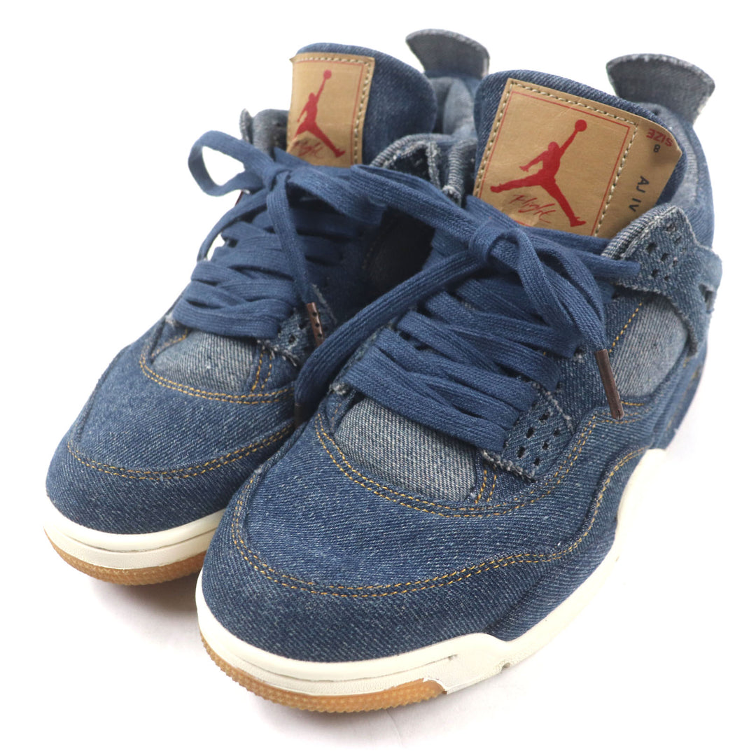 Very Good Nike Levis sneakers Air jordan 4 retro Indigo denim mens 8 A02571-401