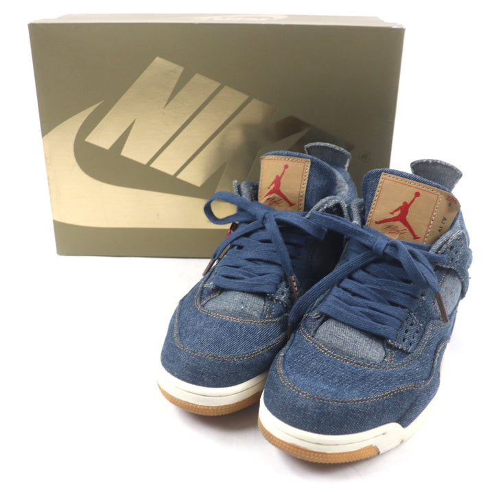 Very Good Nike Levis sneakers Air jordan 4 retro Indigo denim mens 8 A02571-401