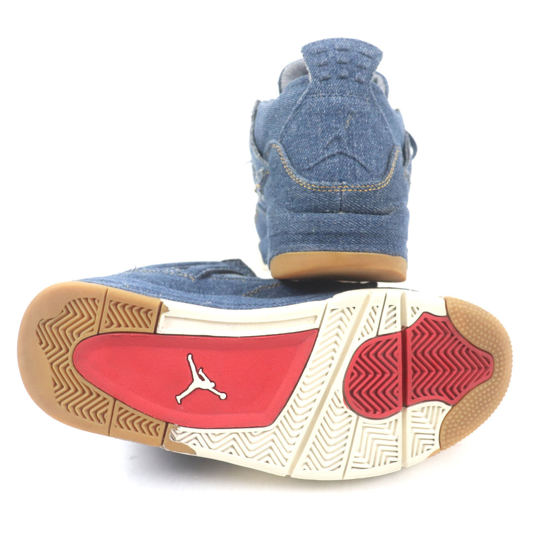 Very Good Nike Levis sneakers Air jordan 4 retro Indigo denim mens 8 A02571-401
