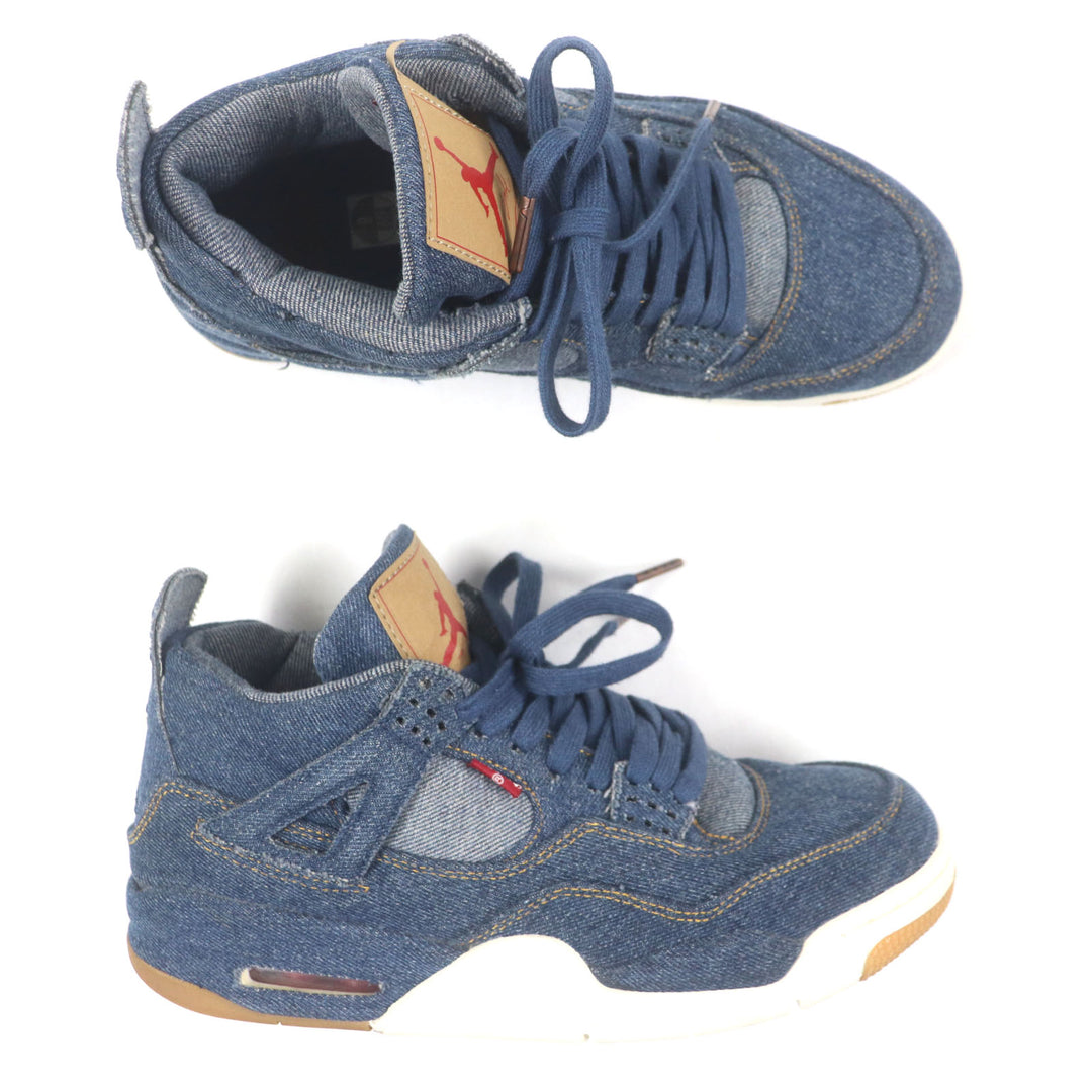 Very Good Nike Levis sneakers Air jordan 4 retro Indigo denim mens 8 A02571-401