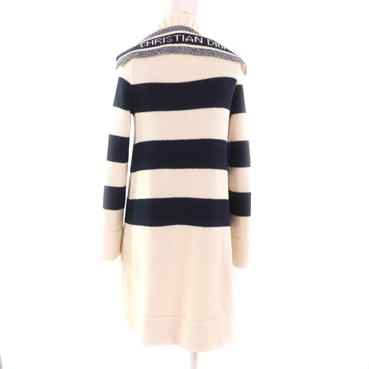 Christian Dior Duffel coat striped sailor collar knit 38 144M01AM318