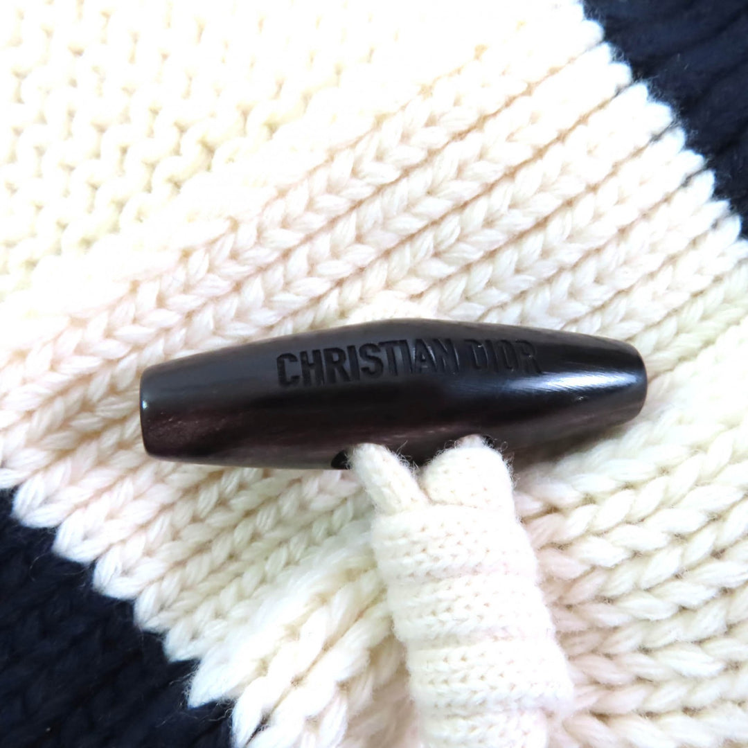 Christian Dior Duffel coat striped sailor collar knit 38 144M01AM318