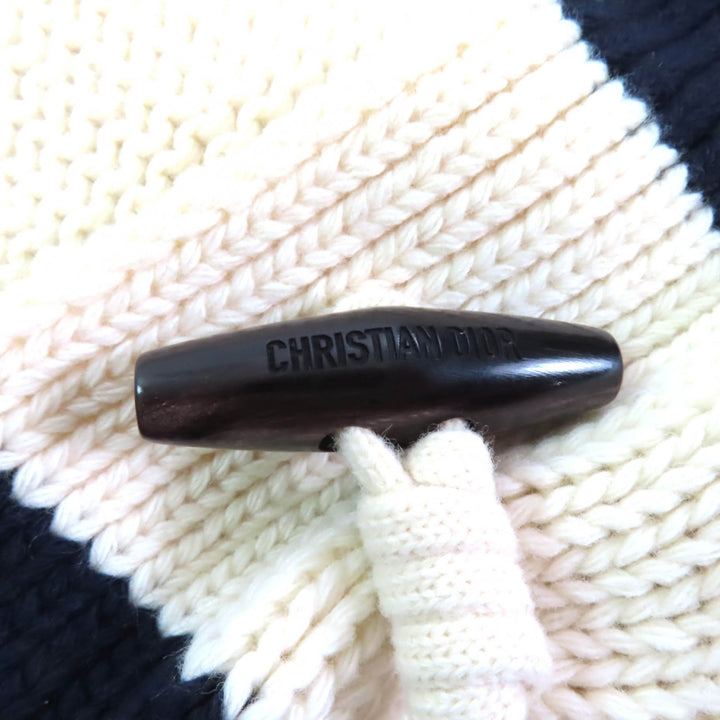 Christian Dior Duffel coat striped sailor collar knit 38 144M01AM318
