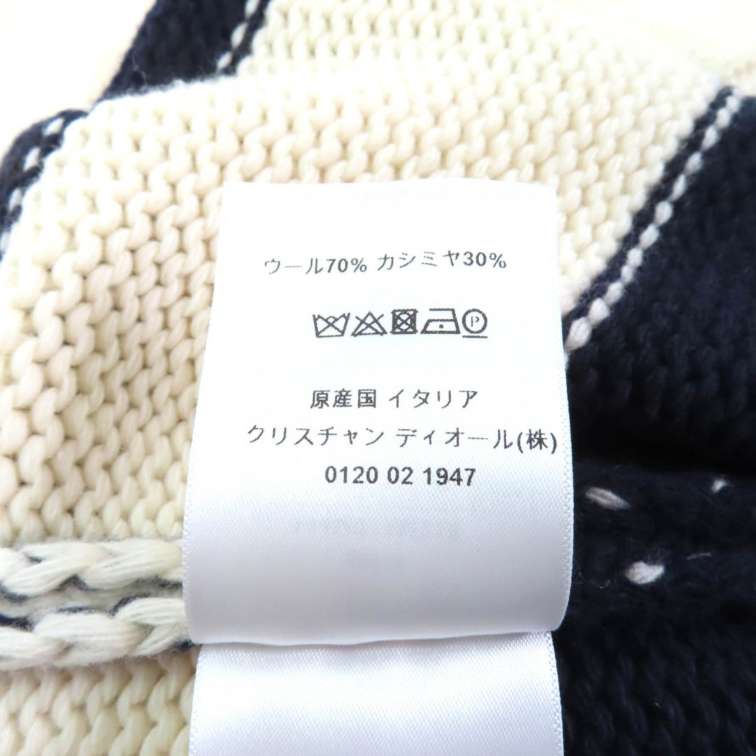 Christian Dior Duffel coat striped sailor collar knit 38 144M01AM318